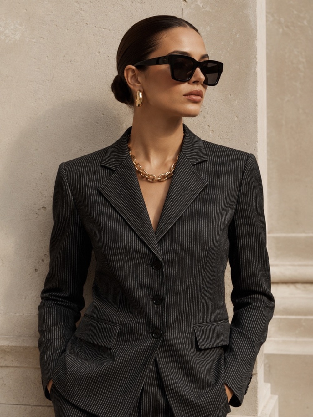 Ann Taylor Pinstripe Blazer Jacket Women’s Size 4 NWT Career Office Workwear